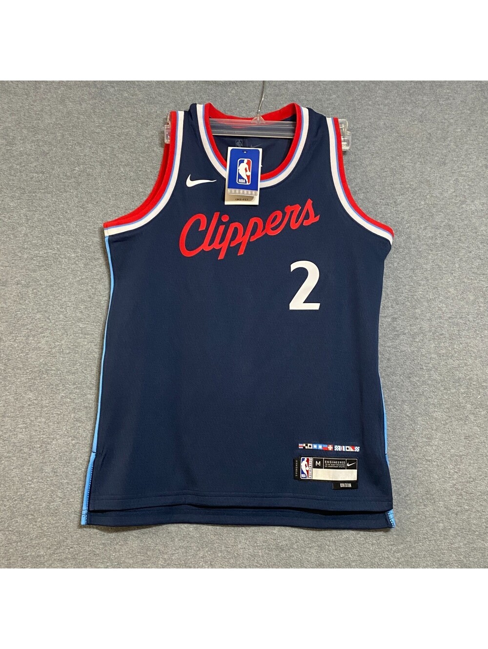 Nike Kawhi Leonard #2 LA Clippers Icon Edition Swingman Jersey Size M youth navy
